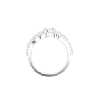 18K White Gold Bespoke Round Diamond Ring — FRONT