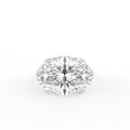18K Oval Solitaire Diamond Engagement Ring — TOP