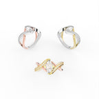 Sterling Silver Diamond Ring — 3 COLOR
