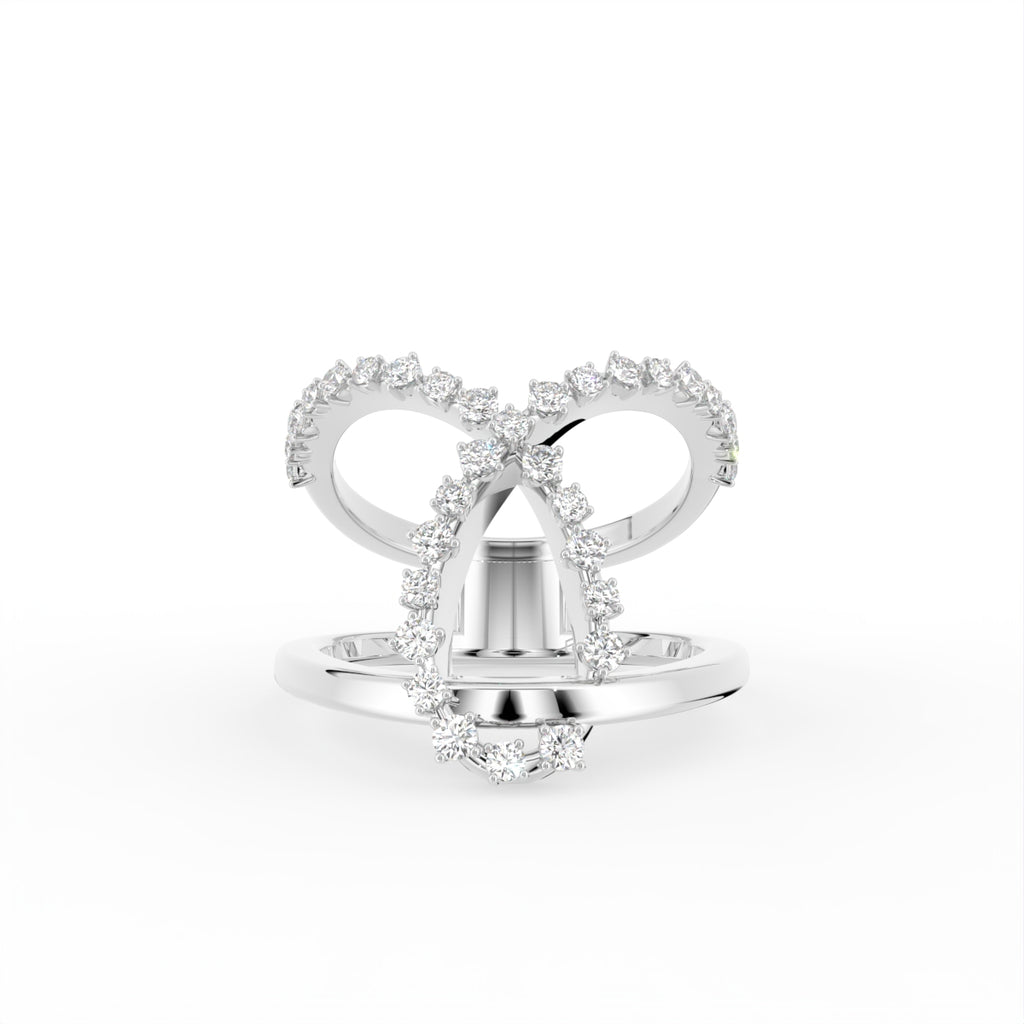 18K Bespoke Pave Diamond Ring — TOP