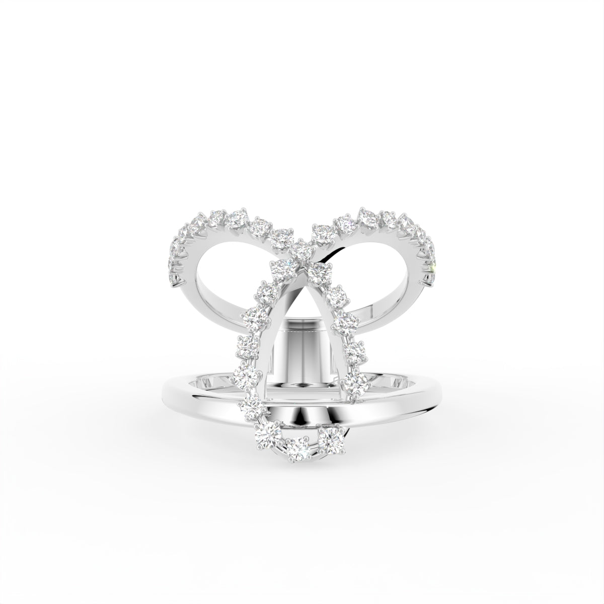 18K Bespoke Pave Diamond Ring — TOP