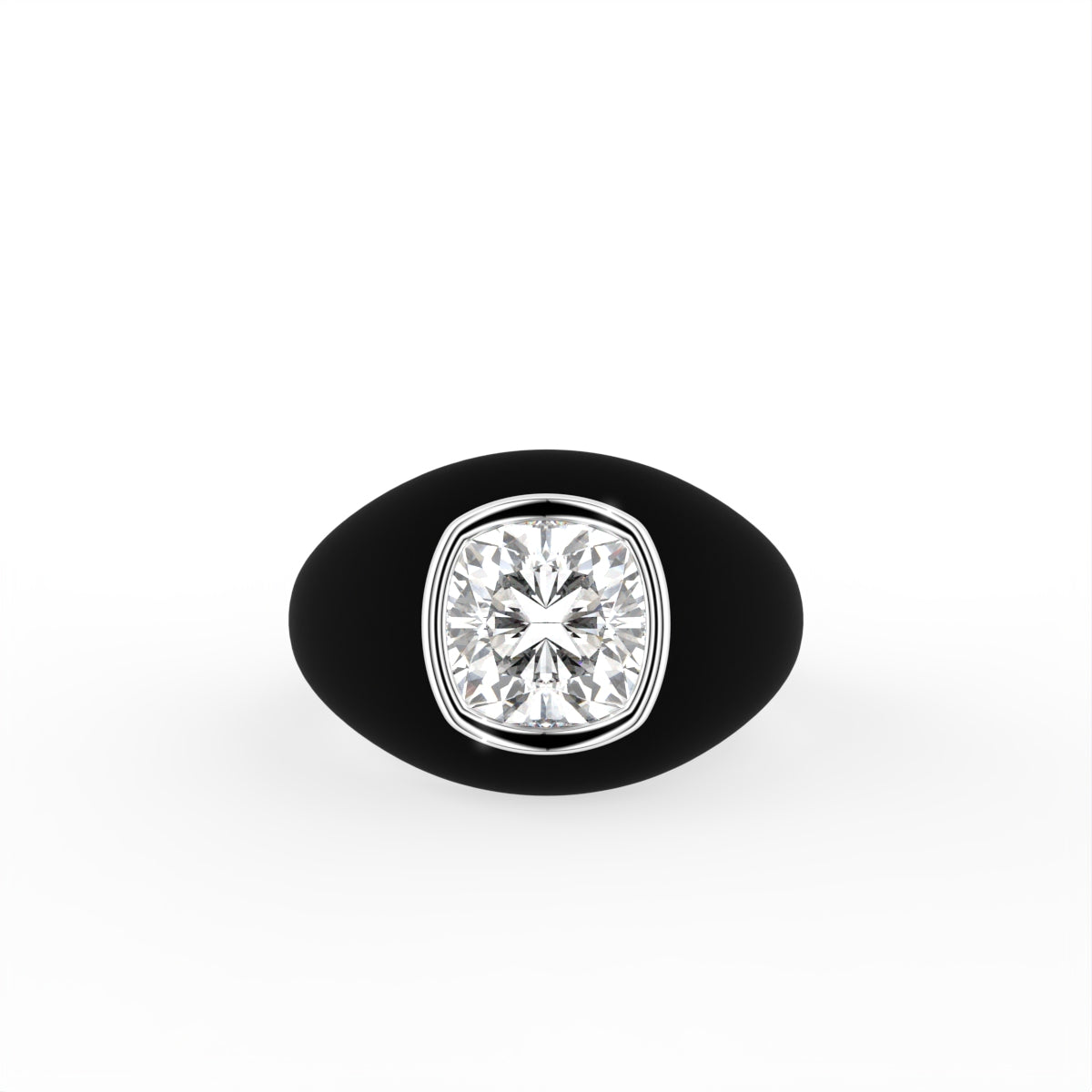vimg:FJ4689|vimg:FJ4847|vimg:FJ4690|vimg:FJ2218|14K White Gold Bespoke Cushion Diamond Ring — TOP