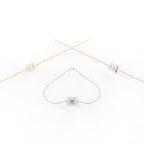 18K Gold Emerald Cut Halo Diamond Bracelet — 3 COLOR