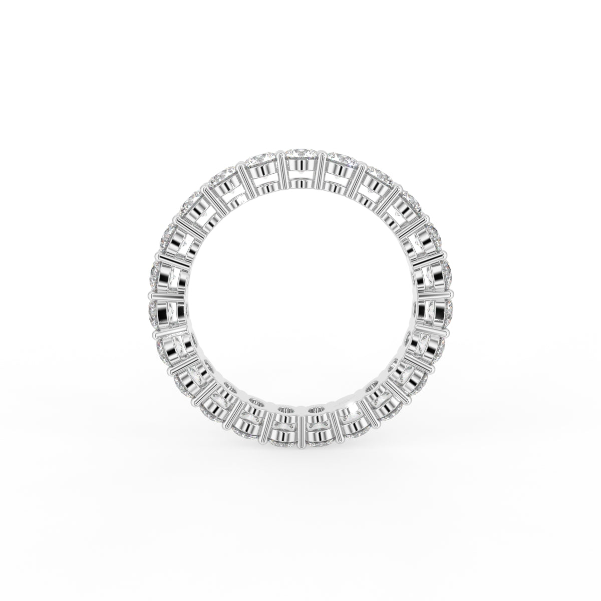 vimg:FJ5832|vimg:FJ5833|vimg:FJ5843|vimg:FJ4357|18K White Gold Full Eternity Round Diamond Ring — FRONT