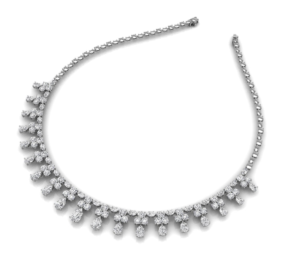 18K Minimalist Diamond Necklace — 3D VIEW