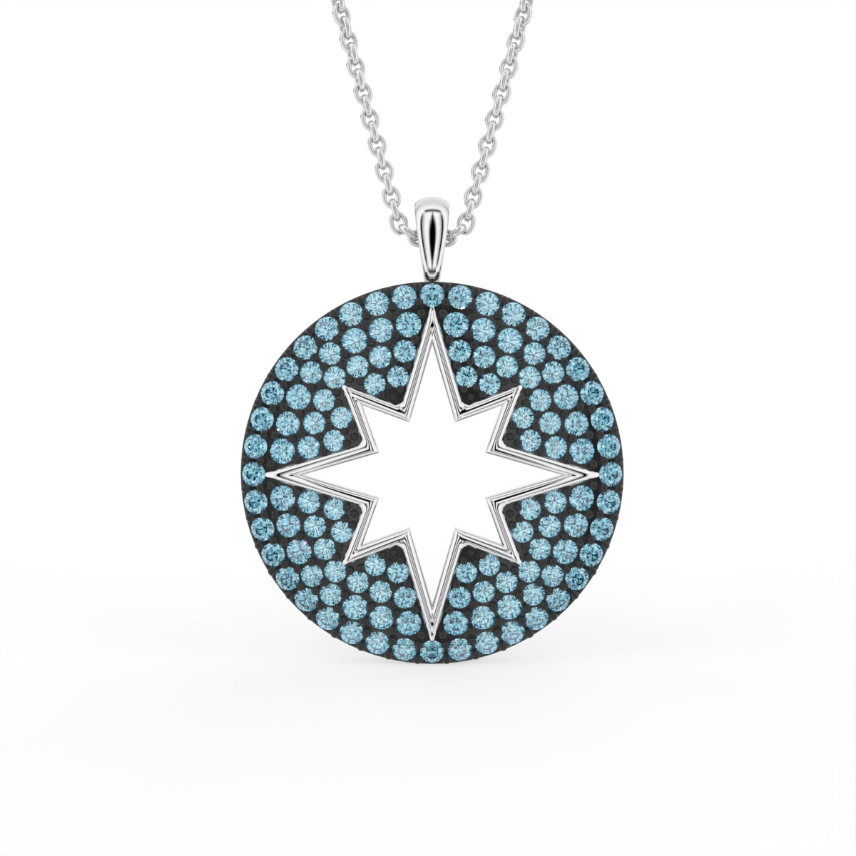 Sterling Silver Diamond Pendant — TOP