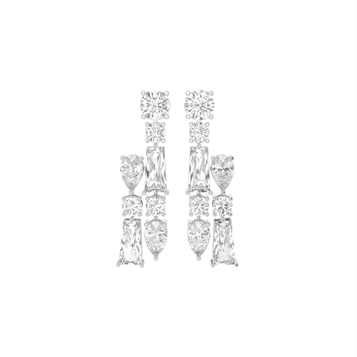 18K Bespoke Diamond Dangle Earrings — TOP