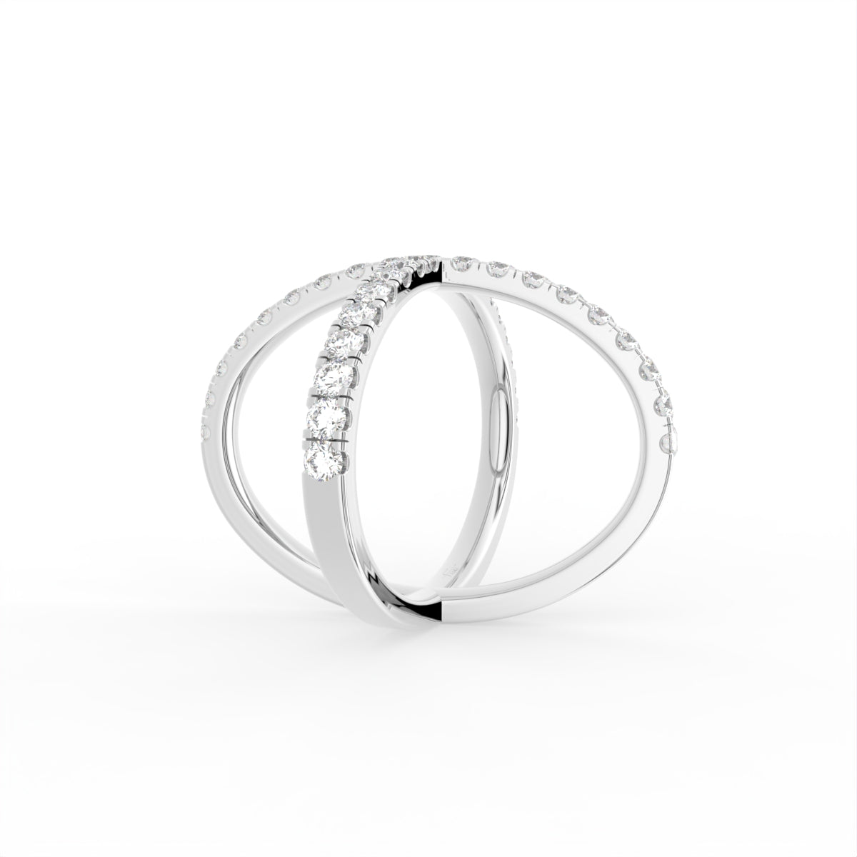 18K Bespoke Diamond Ring — 3D VIEW