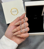 18K White & Yellow Round Diamond Earrings 1.08ct — IMAGE URL