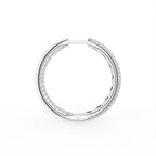 18K Diamond Hoop Earrings — SIDE VIEW