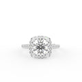 18K Halo Round Diamond Engagement Ring — TOP