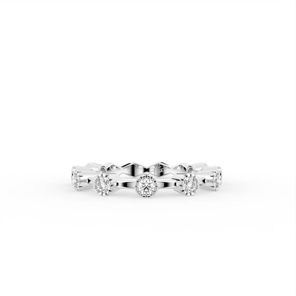 18K Bespoke Bezel-Set Diamond Ring — TOP