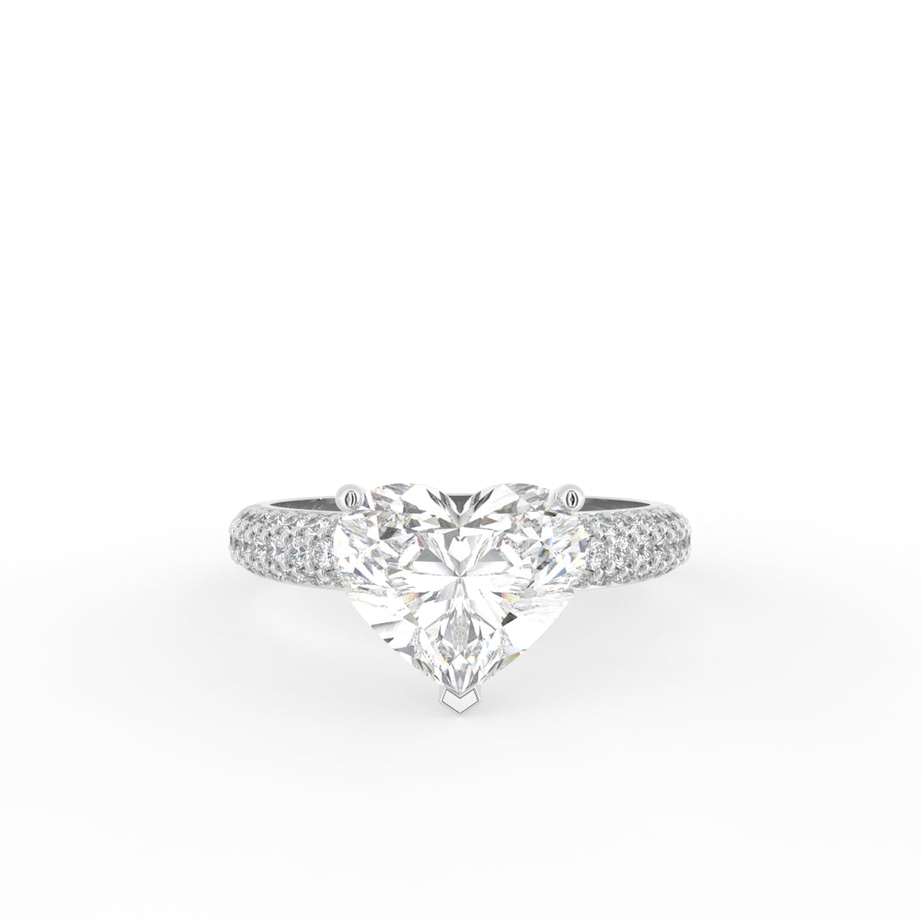 vimg:FJ6774|vimg:FJ6775|18K Solitaire Heart Diamond Engagement Ring — TOP