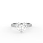 vimg:FJ6774|vimg:FJ6775|18K Solitaire Heart Diamond Engagement Ring — TOP