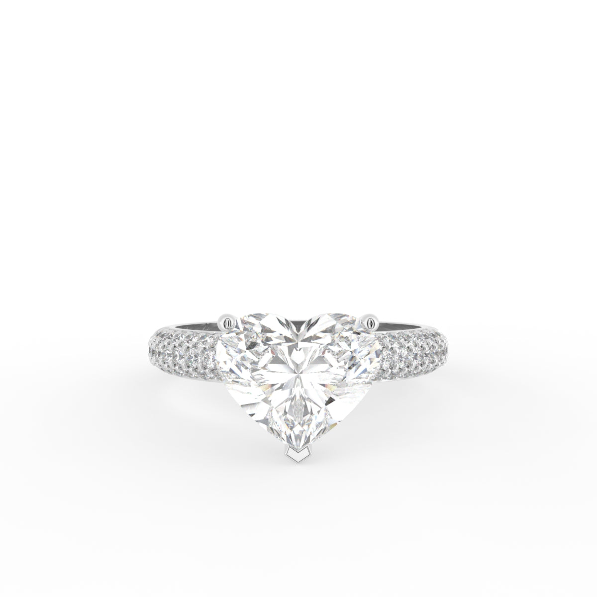 vimg:FJ6774|vimg:FJ6775|18K Solitaire Heart Diamond Engagement Ring — TOP