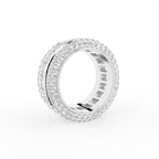 18K Eternity Pave Diamond Ring — 3D VIEW
