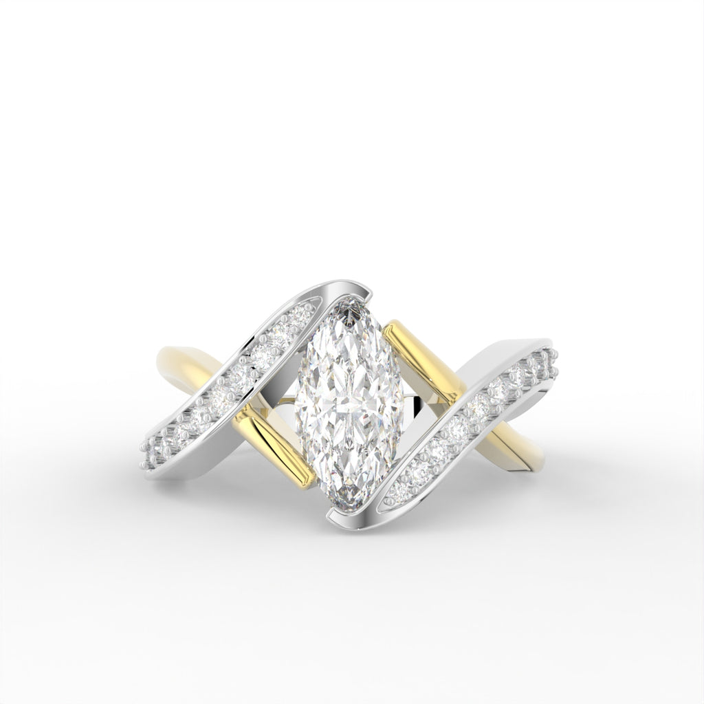 Sterling Silver Diamond Ring — TOP