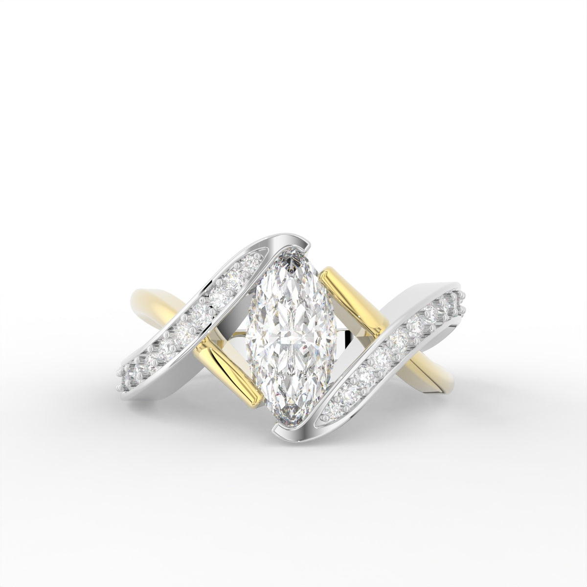 Sterling Silver Diamond Ring — TOP