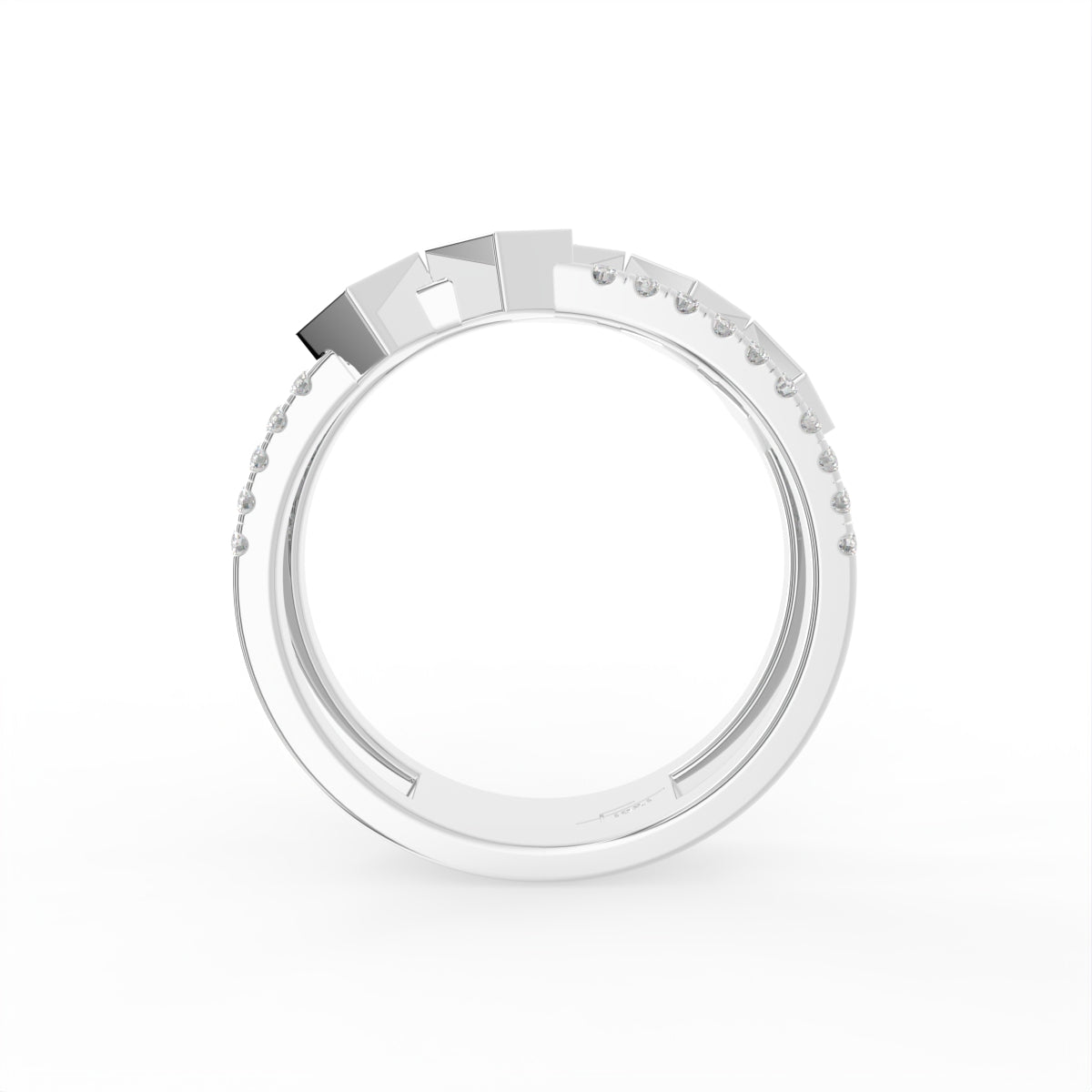 18K Bespoke Round Diamond Ring — FRONT