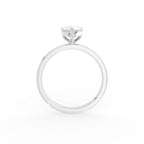 18K Solitaire Pear Diamond Engagement Ring — FRONT