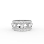 18K Openwork Pave Diamond Ring — TOP