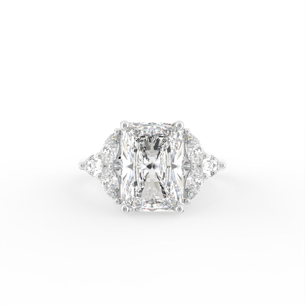 vimg:Z00250|18K Radiant Diamond Engagement Ring — TOP