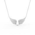 18K Angel Wings Pave Diamond Pendant — FRONT