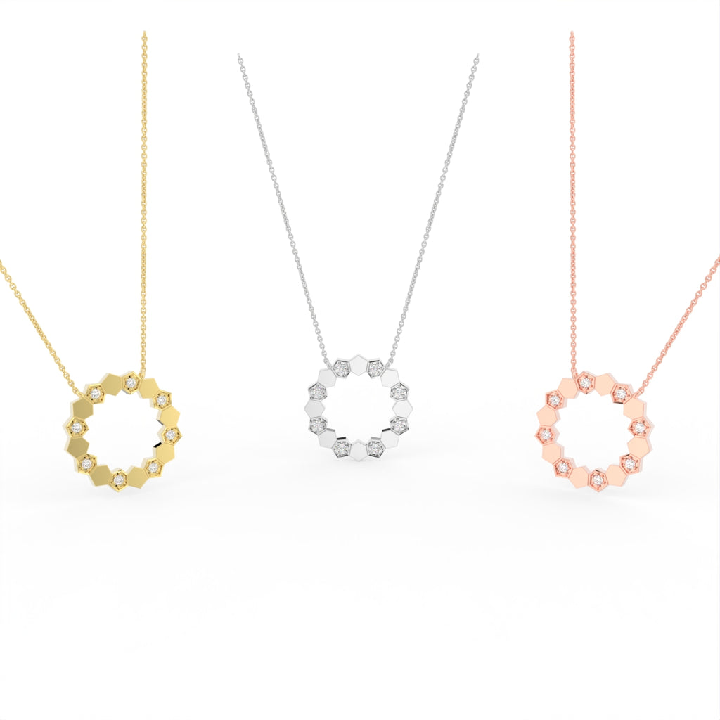 Sterling Silver Diamond Ring — 3 COLOR