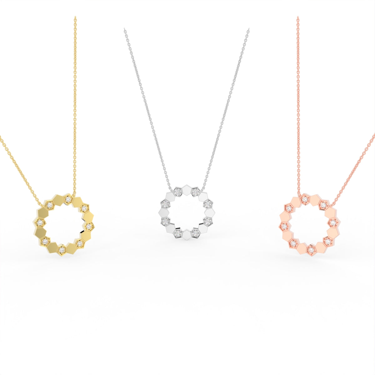 Sterling Silver Diamond Ring — 3 COLOR