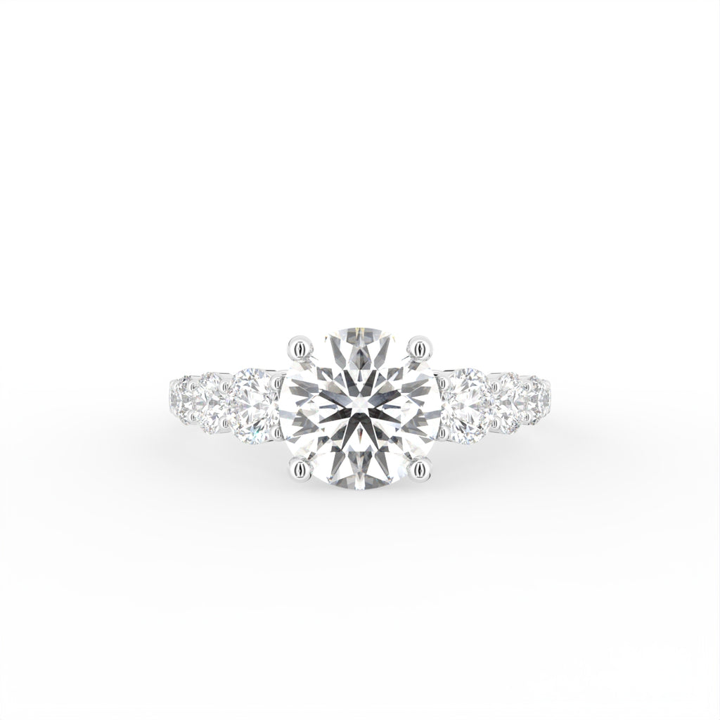 18K Bespoke Solitaire Diamond Engagement Ring — TOP