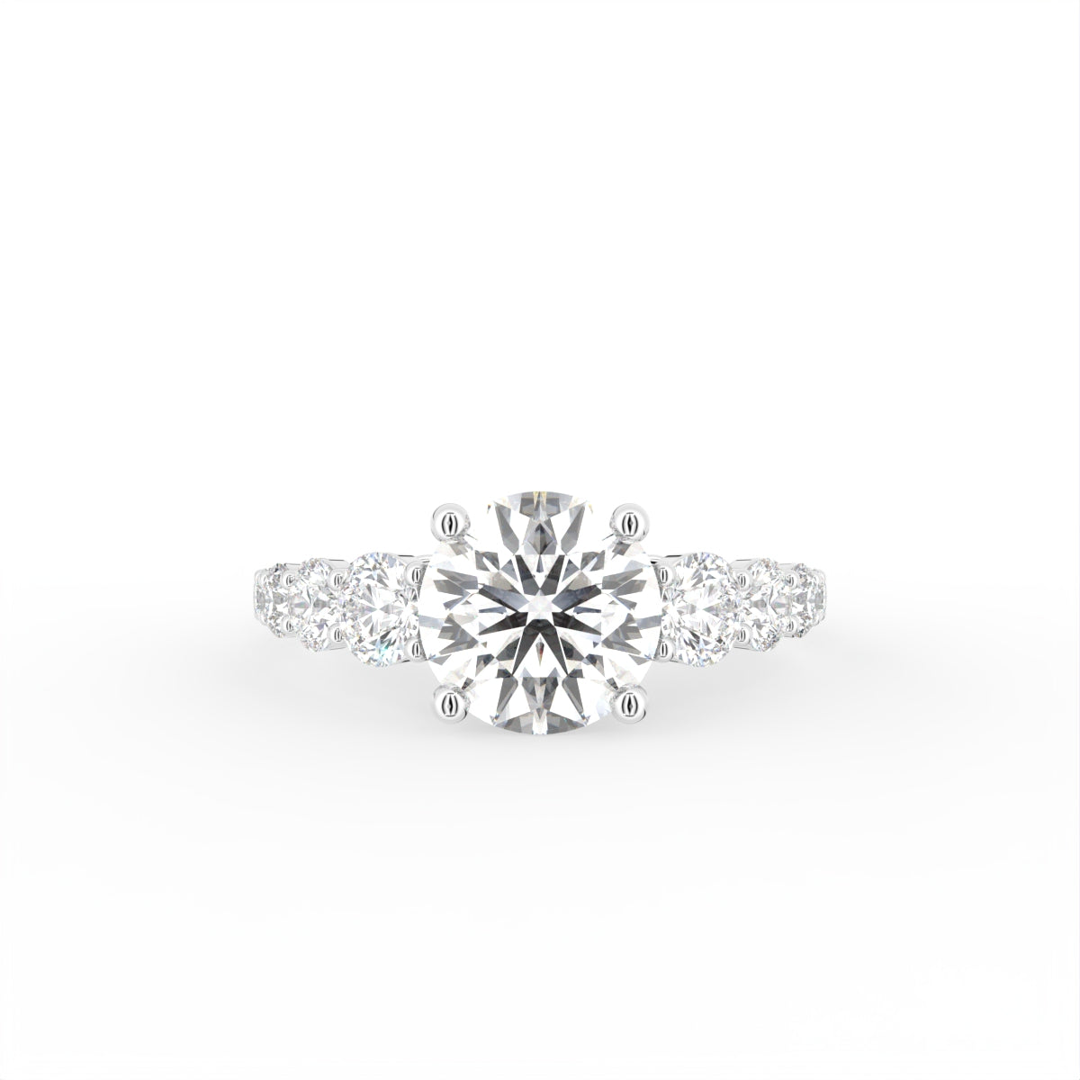 18K Bespoke Solitaire Diamond Engagement Ring — TOP