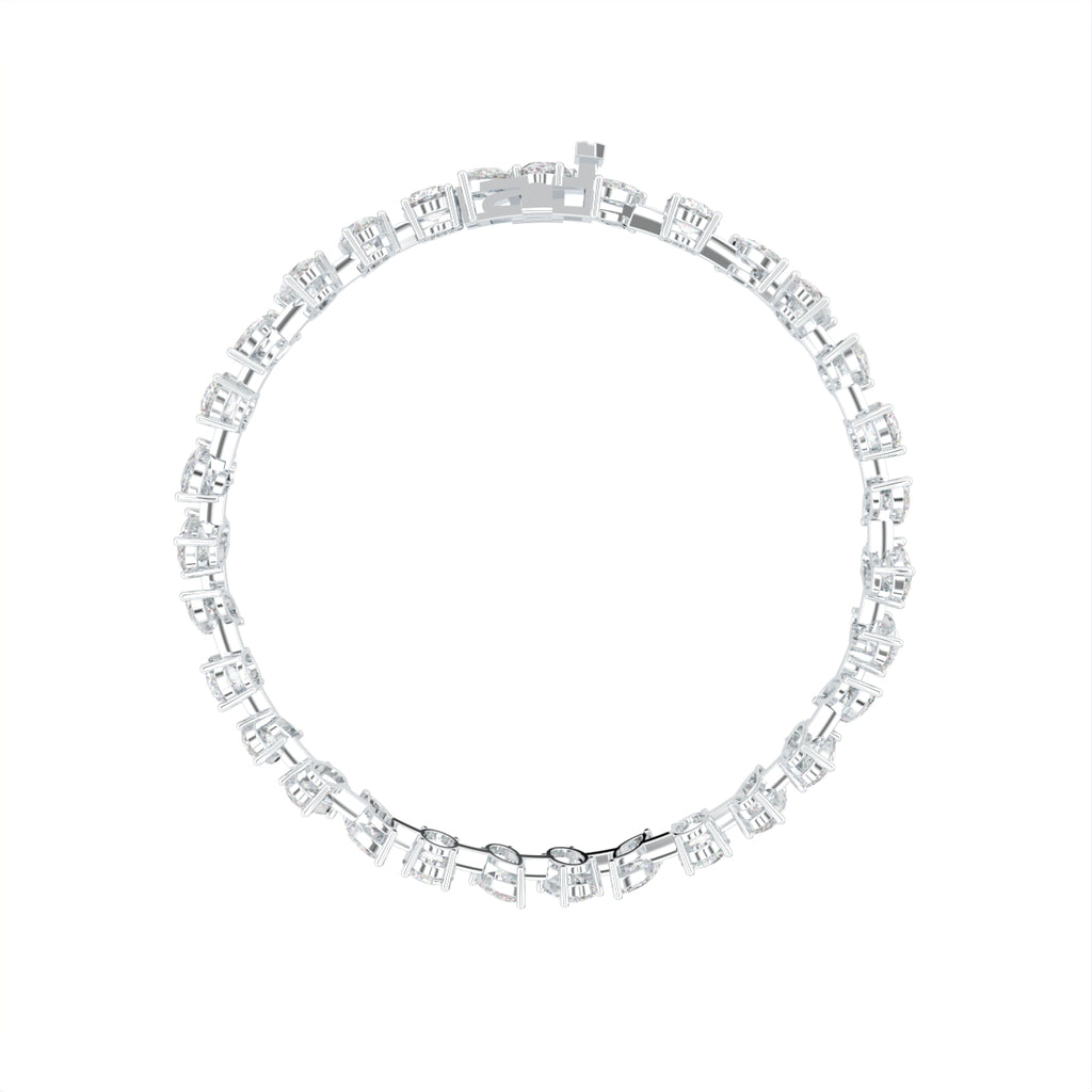 18K Multi Shape Diamond Bracelet — FRONT