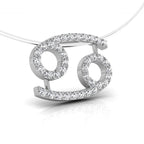 vimg:FJ3156|vimg:FJ1993|18K White Gold Zodiac Round Diamond Pendant — RIGHT