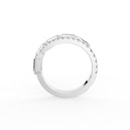 18K Bespoke Spiral Round Diamond Ring — FRONT