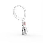 18K Round Pink Diamond Earrings — SIDE VIEW