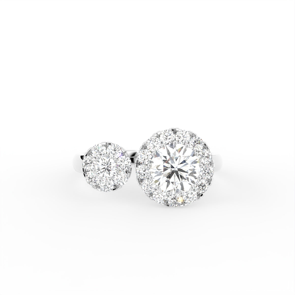 18K Bespoke Round Diamond Ring — TOP