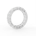 vimg:FJ3289|vimg:FJ2073|14K White Gold Full Eternity Princess Diamond Ring — 3D VIEW