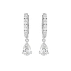18K Pearl Drop Diamond Earrings — TOP