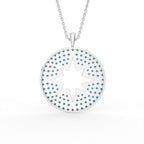 Sterling Silver Diamond Pendant — FRONT/BACK
