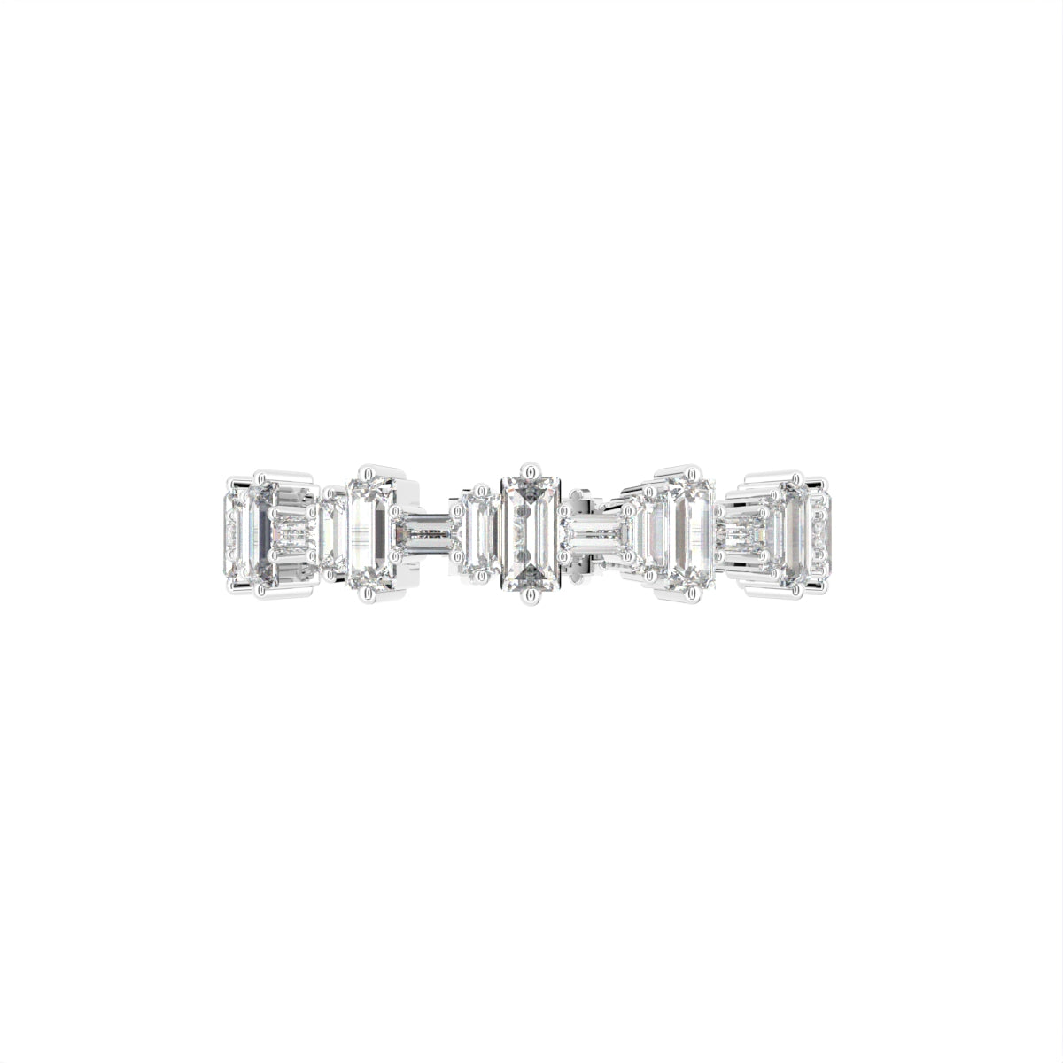 18K Baguette Eternity Diamond Ring — TOP