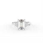 vimg:Z00297|18K Trilogy Emerald-Cut Diamond Ring — TOP