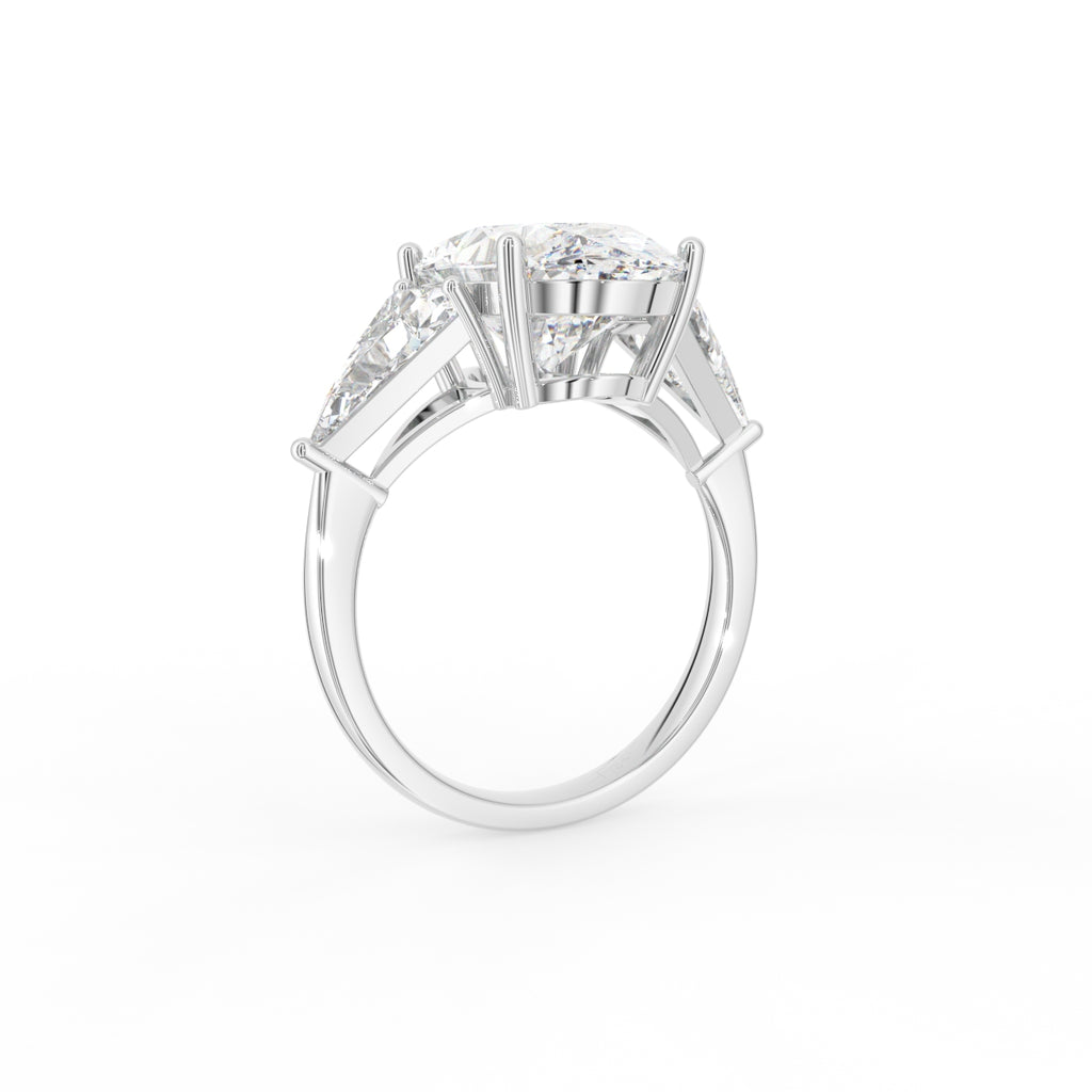 vimg:FJSTWG00078|18K Trilogy Oval Diamond Engagement Ring — 3D VIEW