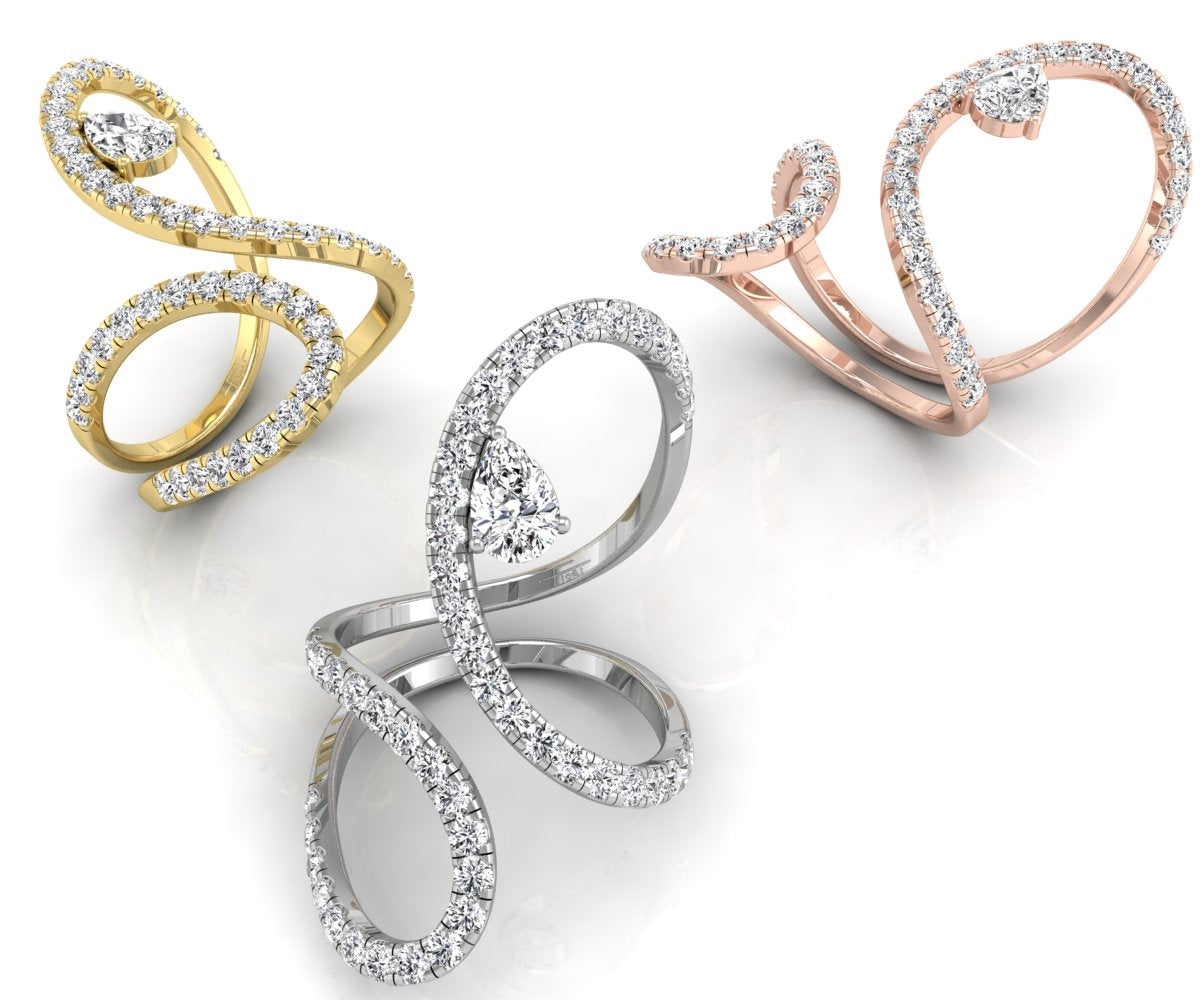 18K Bespoke Diamond Ring — 3 COLOR