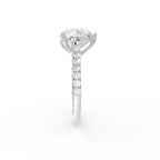 18K Solitaire Heart Diamond Engagement Ring — SIDE