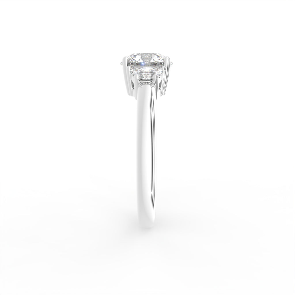 vimg:Z00298|18K Trilogy Round Diamond Ring — SIDE