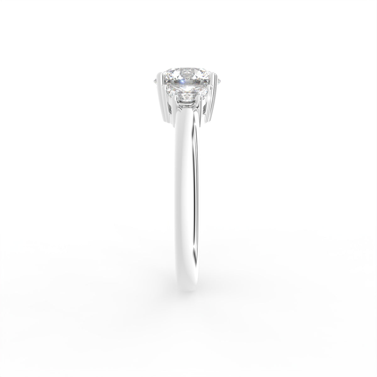 vimg:Z00298|18K Trilogy Round Diamond Ring — SIDE
