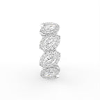 18K Full Eternity Marquise Diamond Halo Ring — SIDE