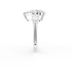 18K Trilogy Pear Diamond Ring — SIDE