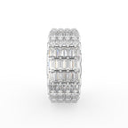 18K White Gold Baguette Diamond Ring — SIDE