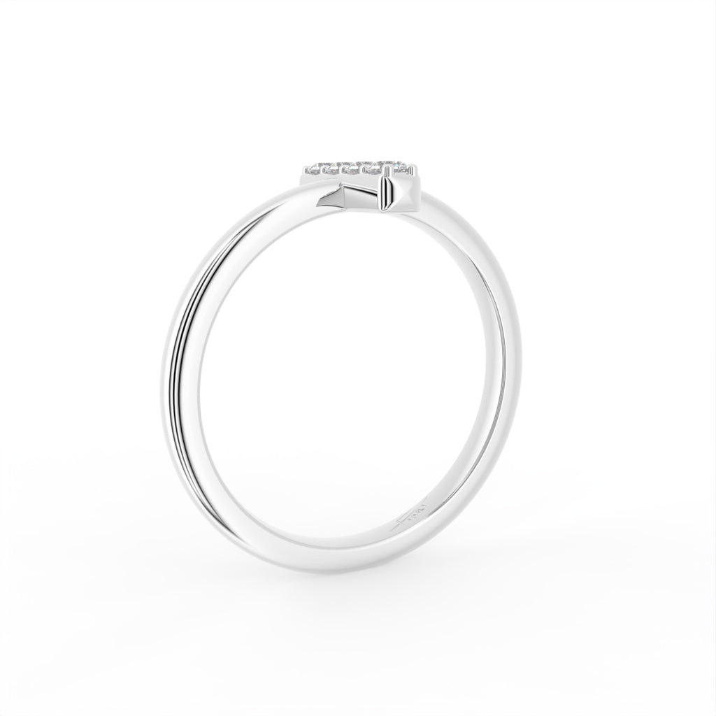 18K Pave Diamond Band Ring — 3D VIEW